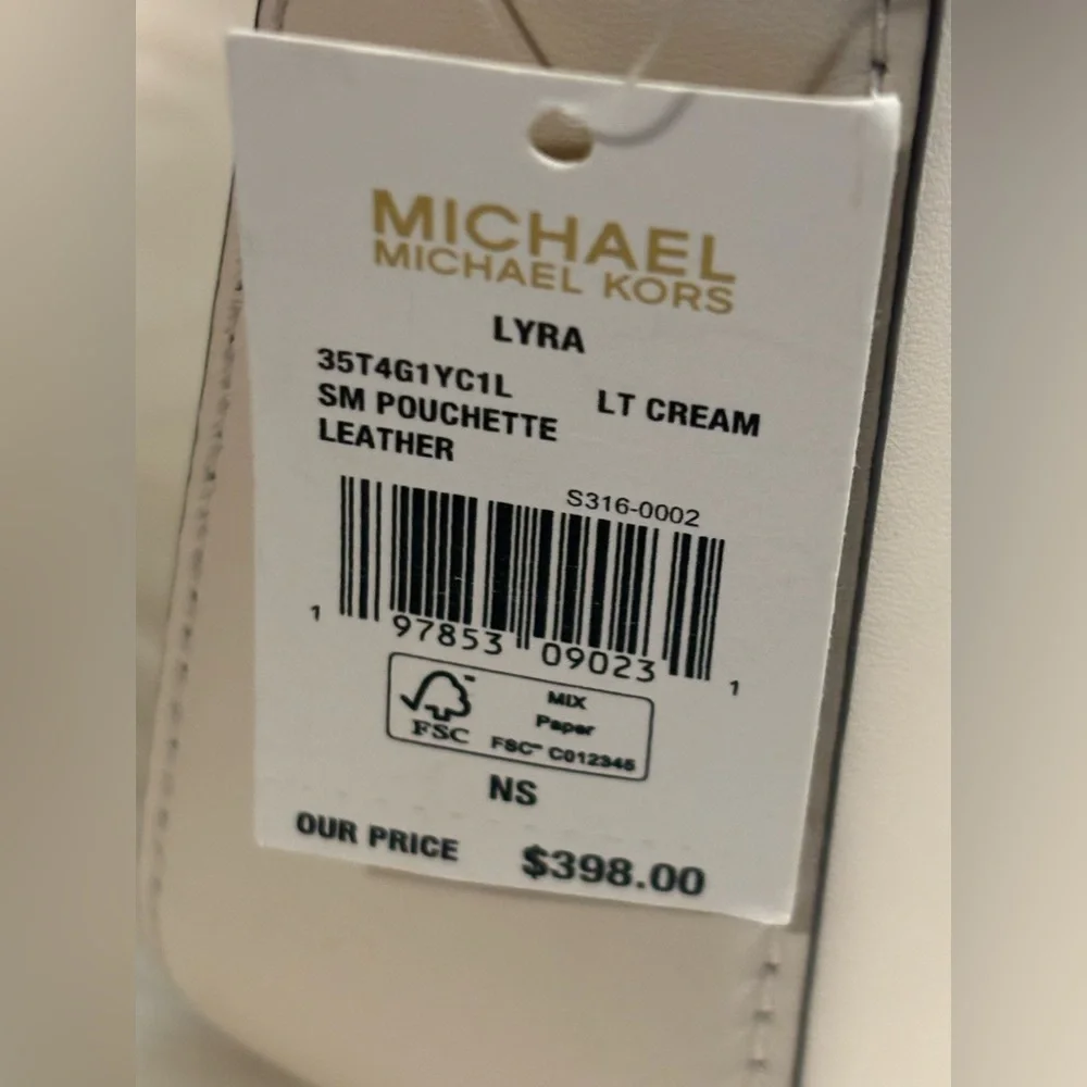 Michael Kors Lyra Small Leather Pochette NWT